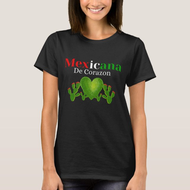 Mexicana De Corazon Nopal Female T-Shirt (Front)