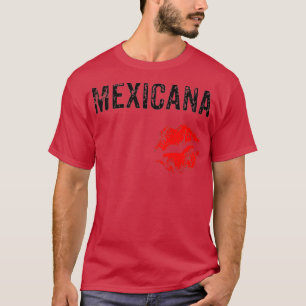 Mexicana Red Lipstick Chula Chingona Camiseta T-Shirt