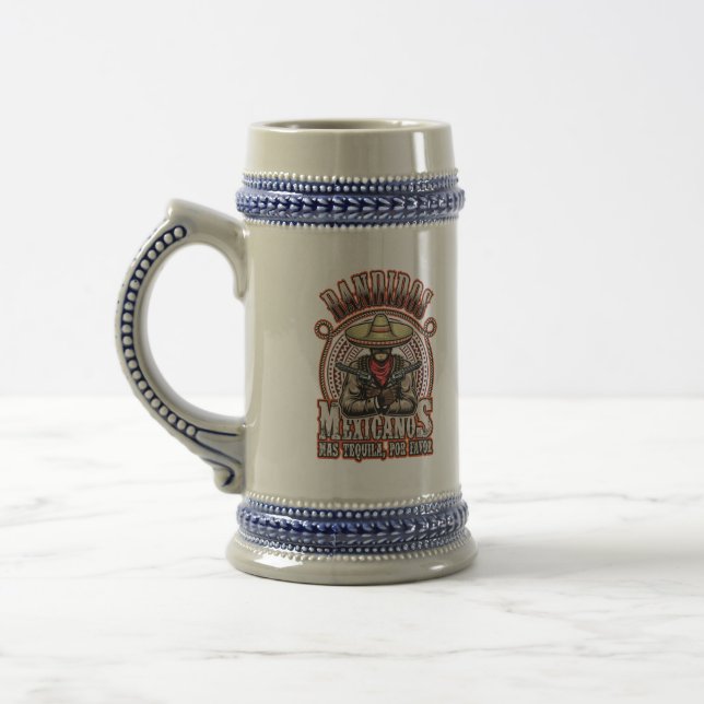 Mexican's Bandits Beer Stein (Left)