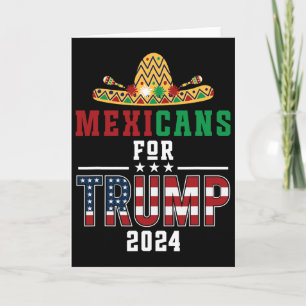 Mexicans For Trump Usa Flag Vote Republican Presid Card