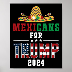 Mexicans For Trump Usa Flag Vote Republican Presid Poster