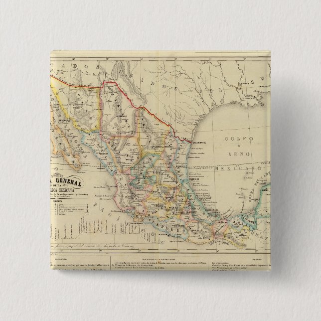 Mexico 15 Cm Square Badge (Front)