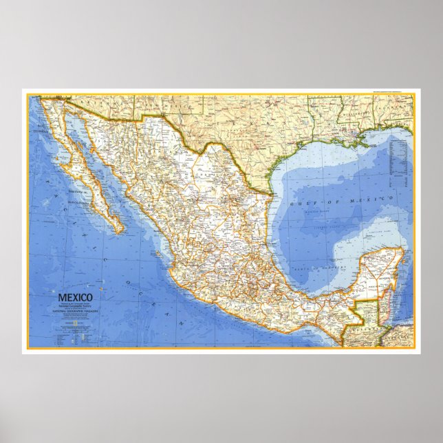 " Mexico: 1973 Classic MAP ... Poster (Front)