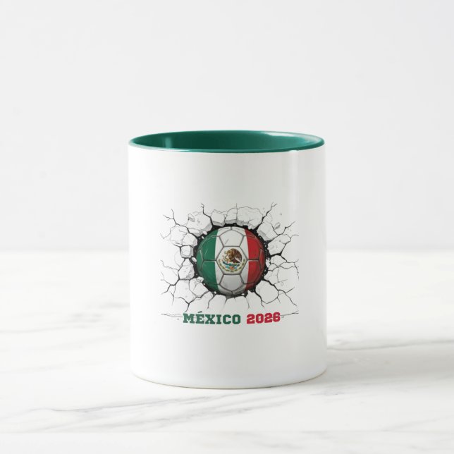 Mexico 2026 Soccer Ball Cracking Wall -  FAN Mug (Center)