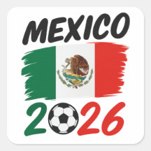 Mexico 2026 Soccer Fan Design with Football