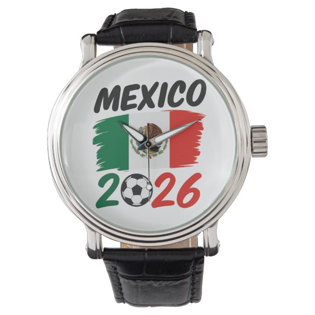Mexico 2026 Soccer Fan Design with Football Watch (Front)