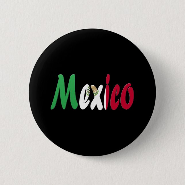 Mexico 6 Cm Round Badge (Front)