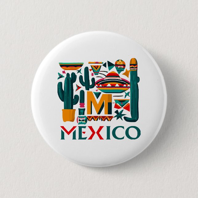 MEXICO 6 CM ROUND BADGE (Front)