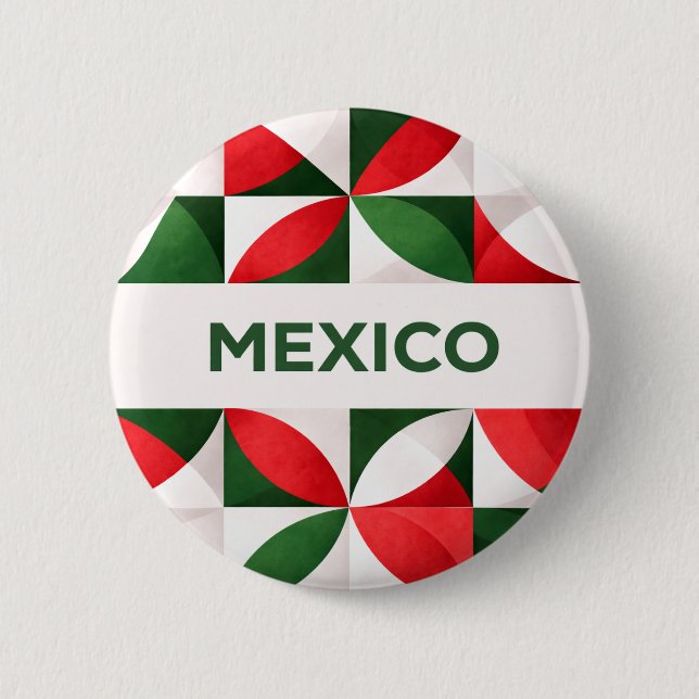 Mexico 6 Cm Round Badge (Front)