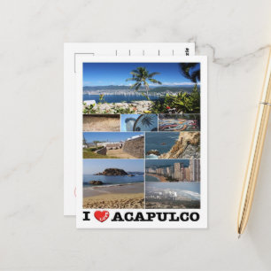 Mexico - Acapulco - I Love - Postcard