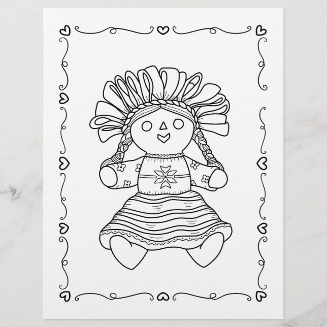 Mexico activity colouring page (Front)