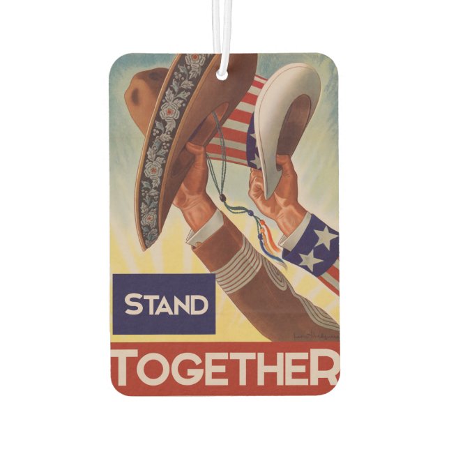 Mexico and America better together Car Air Freshener (Back)