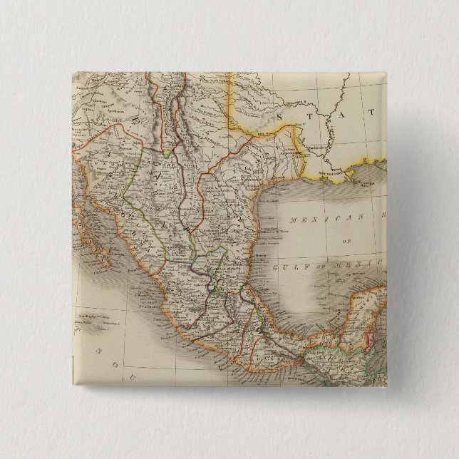 Mexico and Guatemala 2 15 Cm Square Badge (Front)