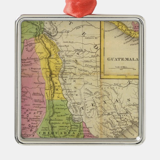 Mexico and Guatemala 2 Metal Tree Decoration (Front)