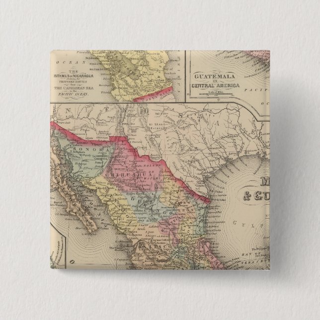 Mexico and Guatemala 4 15 Cm Square Badge (Front)
