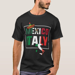 Mexico And Italy Flag T-Shirt
