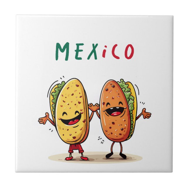 Mexico and Tacos Tile (Front)