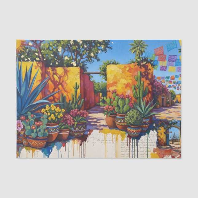 Mexico-Artisan Collage Tissue Paper (Front)