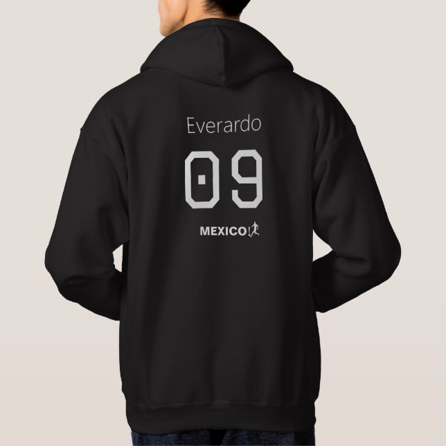 Mexico Away Jersey Style Custom Back Print Hoodie (Back)