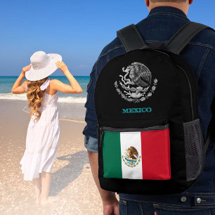 Mexico bag, Mexican flag, emblem /patriots Printed Backpack