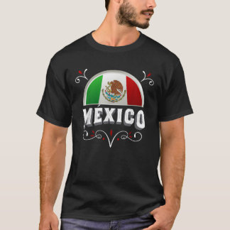 Mexico Bandera Mexican Flag Wirh Mexico Lettering T-Shirt