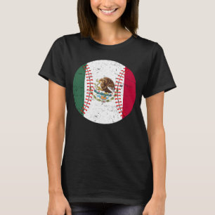 Mexico Baseball Flag for Mexican Baseball Fans Vin T-Shirt