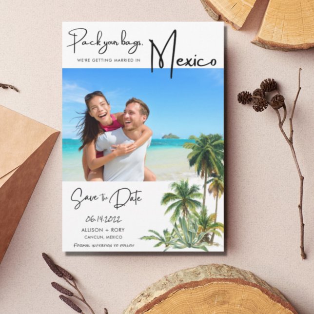 Mexico Beach Destination Photo Wedding Save The Date (Creator Uploaded)