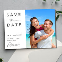 Mexico Beach Destination Wedding Save the Date