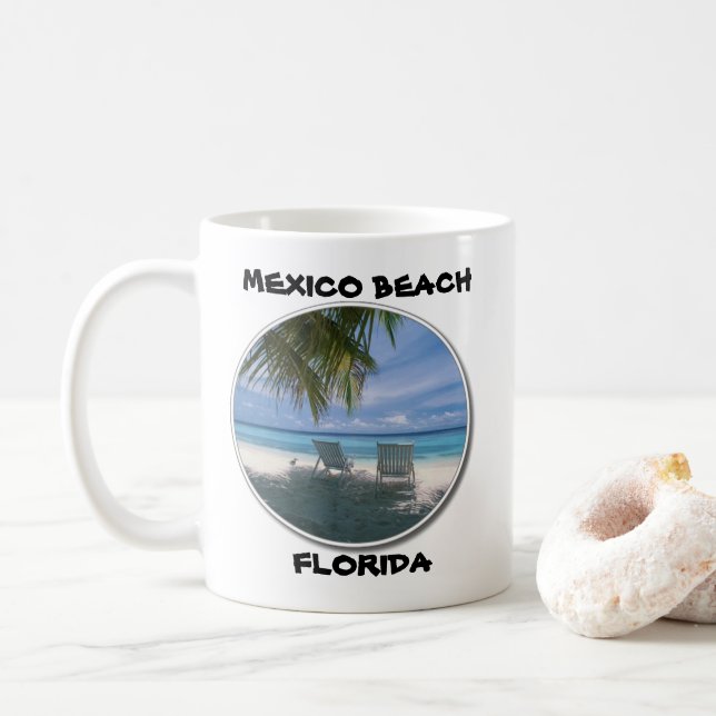 MEXICO BEACH FLORIDA COFEE MUG (With Donut)