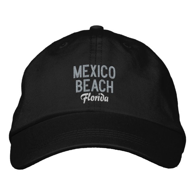 Mexico Beach Florida Embroidered Baseball Hat (Front)