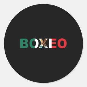 Mexico Boxeo Boxing T Shirt Apparel Classic Round Sticker