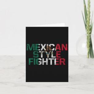 Mexico Boxing Mexican Style Fighter Funny Fight Card