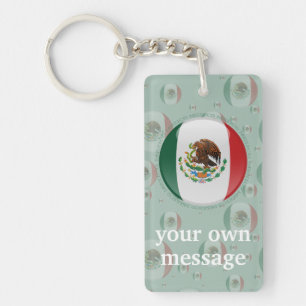 Mexico Bubble Flag Key Ring