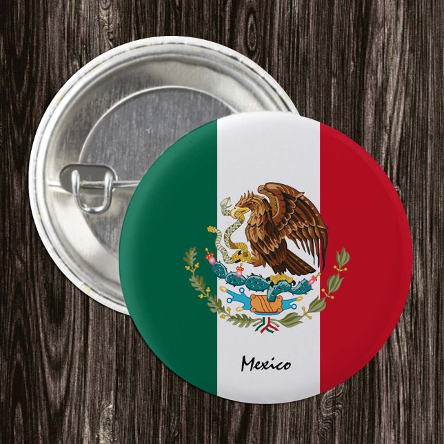 Mexico button, patriotic Mexican Flag fashion 3 Cm Round Badge (Creator Uploaded)