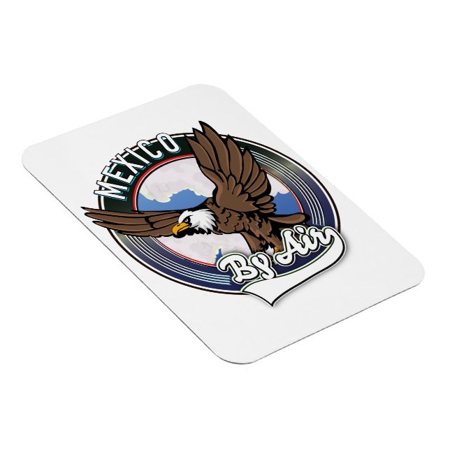 Mexico by air travel patch. magnet (Right Side)