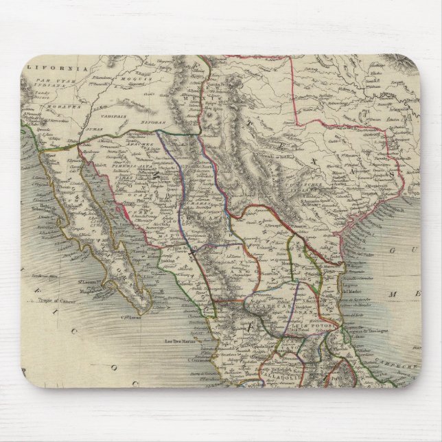 Mexico, California and Texas Mouse Pad (Front)