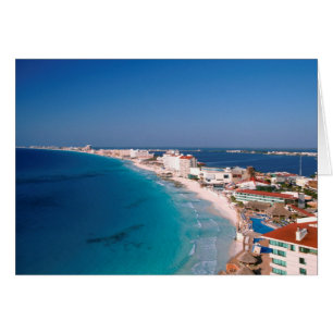 Mexico, Cancun, Aerial View Of Hotels