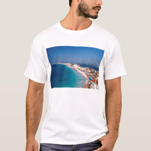 Mexico, Cancun, Aerial View Of Hotels T-Shirt