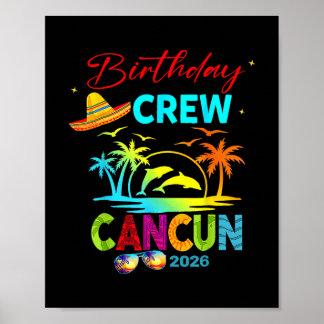 Mexico Cancun Birthday Boy Trip Vacation 2026 Matc Poster