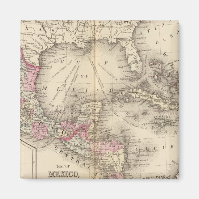 Mexico, Central America, West Indies Magnet (Front)
