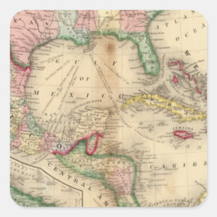 Mexico, Central America, West Indies Square Sticker