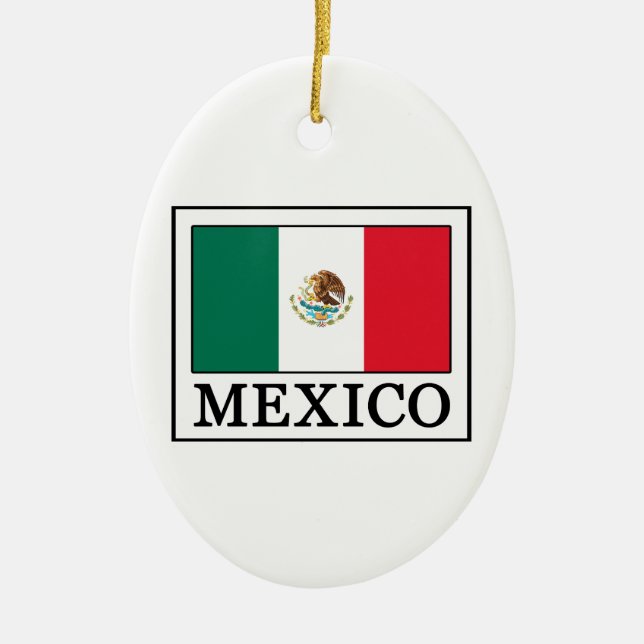 Mexico Ceramic Tree Decoration (Front)