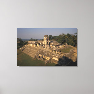 Mexico, Chiapas province, Palenque, The Palace Canvas Print