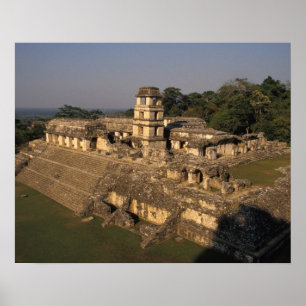 Mexico, Chiapas province,  Palenque, The Palace Poster