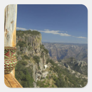 Mexico, Chihuahua, Copper Canyon. View from Square Sticker