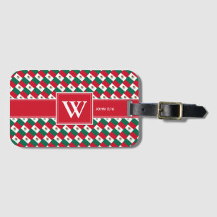 MEXICO Christian Monogram Luggage Red Tag