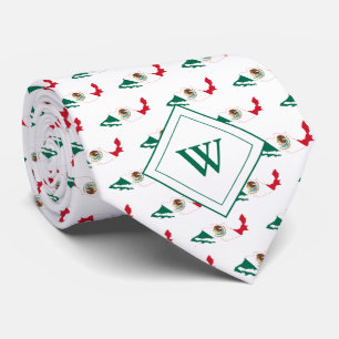 MEXICO Christian Scripture Monogram Flag Tie