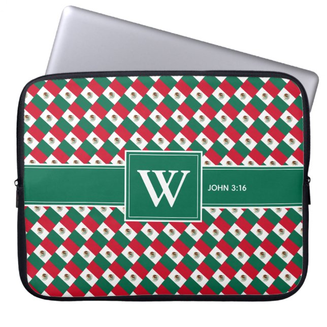 MEXICO Christian Scripture Monogram laptop Laptop Sleeve (Front)
