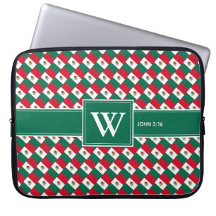 MEXICO Christian Scripture Monogram laptop Sleeve