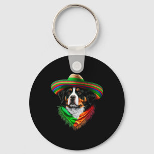 Mexico Cinco De Mayo Sombrero Mexican Bernese Moun Key Ring